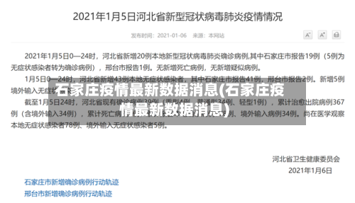 石家庄疫情最新数据消息(石家庄疫情最新数据消息)