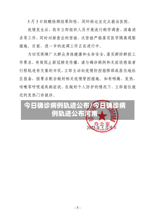 今日确诊病例轨迹公布/今日确诊病例轨迹公布河南