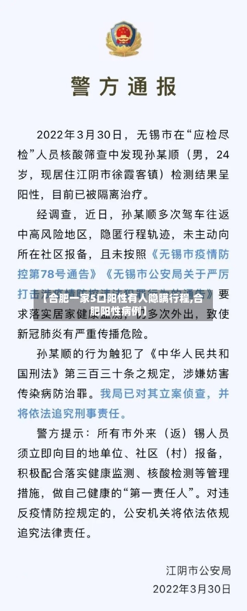【合肥一家5口阳性有人隐瞒行程,合肥阳性病例】-第2张图片