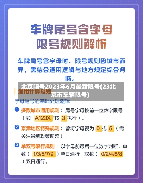 北京限号2023年6月最新限号(23北京市车辆限号)-第3张图片