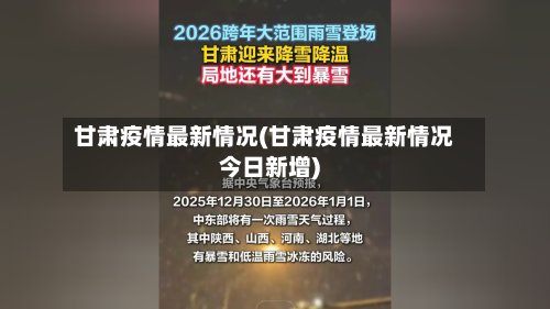甘肃疫情最新情况(甘肃疫情最新情况今日新增)-第3张图片
