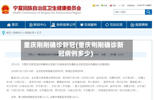 重庆刚刚确诊新冠(重庆刚刚确诊新冠病例多少)