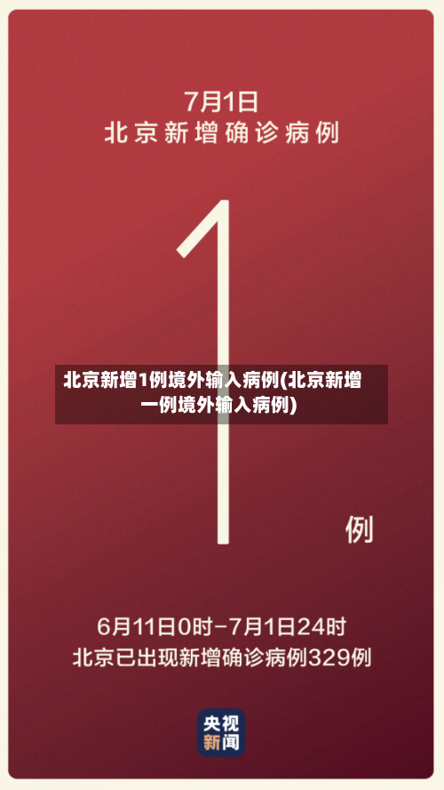 北京新增1例境外输入病例(北京新增一例境外输入病例)