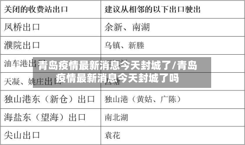青岛疫情最新消息今天封城了/青岛疫情最新消息今天封城了吗-第3张图片
