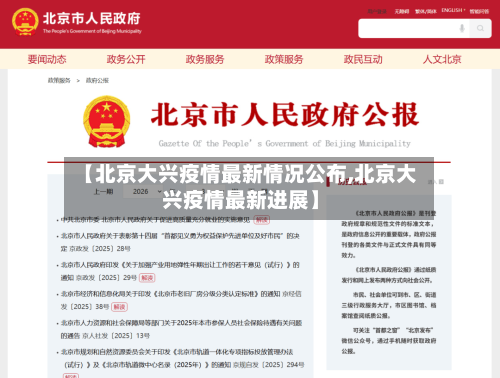 【北京大兴疫情最新情况公布,北京大兴疫情最新进展】-第3张图片
