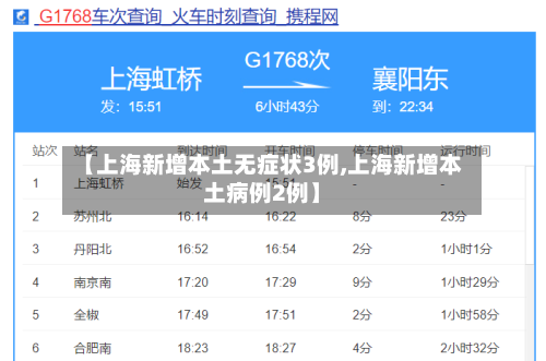 【上海新增本土无症状3例,上海新增本土病例2例】